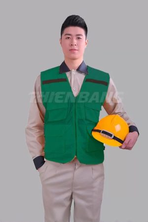 ao gile phan quang xanh la cay