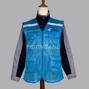 ao gile phan quang xanh ngoc