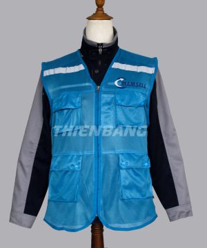 ao gile phan quang xanh ngoc