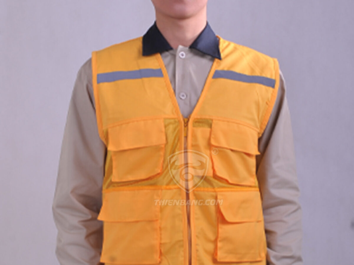 Mẫu quần áo kỹ sư phản quang gile vàng nổi bật đẹp mắt