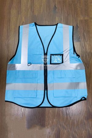Áo phản quang xanh nhạt 5cm