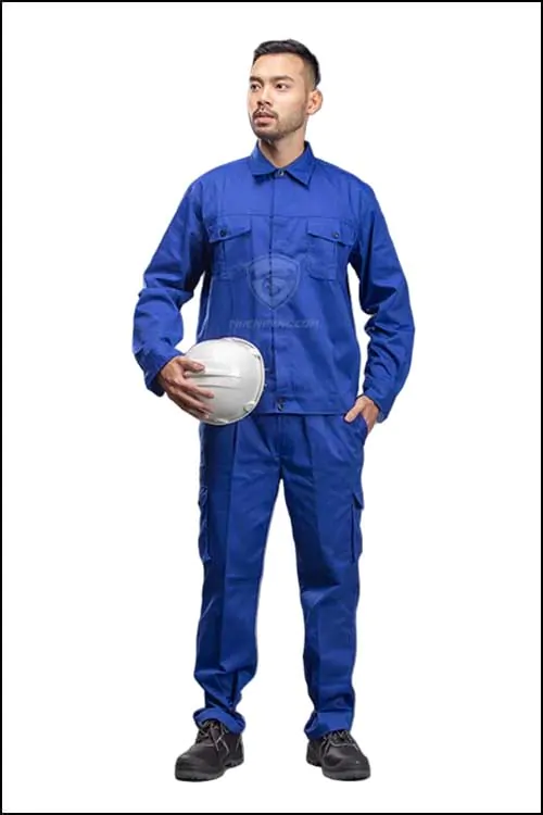 quan ao cong nhan mau xanh duong