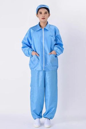 Quần áo phòng sạch rời khóa kéo